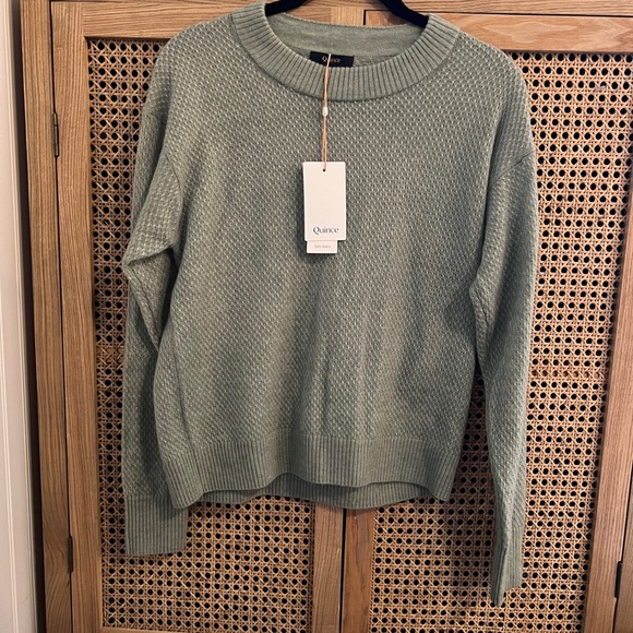 Quince Sweaters - NWT Quince Baby Alpaca Women's Green Sweater